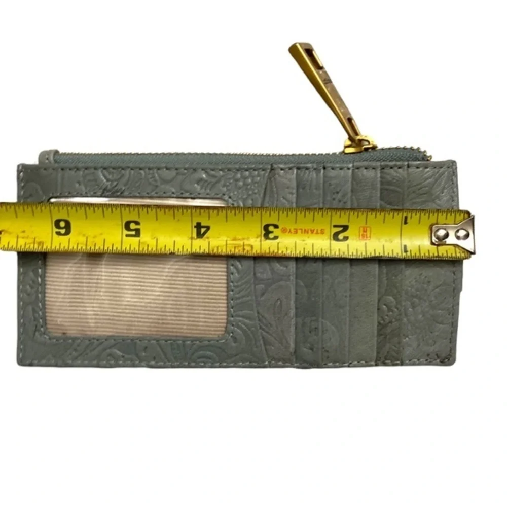 Margot embossed leather card holder wallet